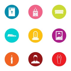 Scripture icons set. Flat set of 9 scripture vector icons for web isolated on white background