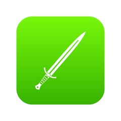 Long sword icon digital green for any design isolated on white vector illustration