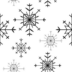 seamless pattern with snowflakes