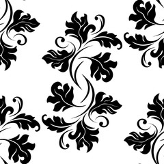 seamless abstract pattern with floral motive
