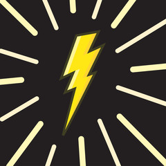 lightning icon. vector design