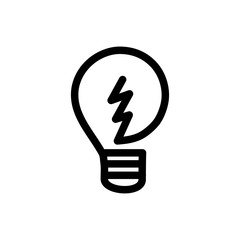 light bulb, idea, lamp outline icon vector