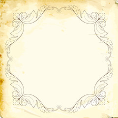 Vector baroque of vintage elements for design. 