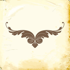Vector baroque of vintage elements for design. 