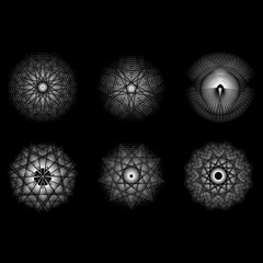 Holiday patterns of stars and flowers for gifts ground