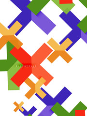 Multicolored abstract geometric shapes, geometry background for web banner