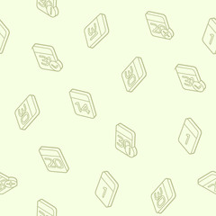 Calendar outline isometric pattern