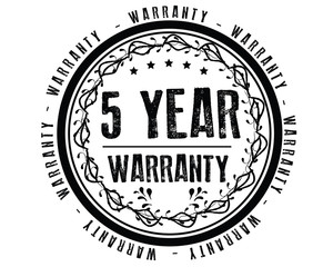 Obraz premium 5 years warranty icon vintage rubber stamp guarantee