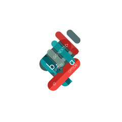 Abstract lines geometric infographic layoutAbstract lines geometric infographic layout, data visualization design, option step by step schedule, web box