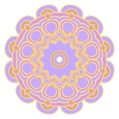 Sacred geometry floral oriental mandala. color floral ornament. Abstract shapes in Asian style. Vector Illustration.