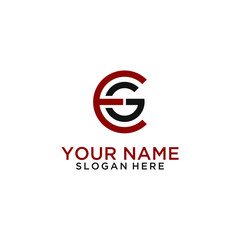 Obraz premium EG letter logo design
