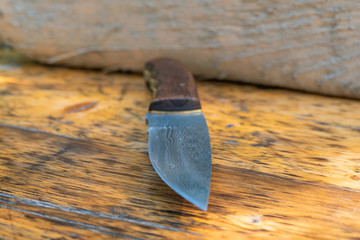 damask hunting knife