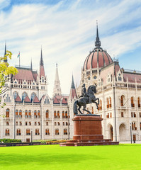 Fototapeta na wymiar Budapest Parliament building landmark