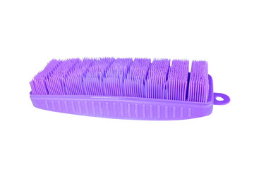  Purple plastic brush  ,Cleaning clothes,Washing brush isolated on white background 