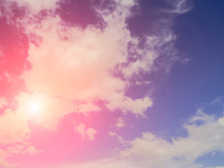 Sky clouds with sun setting down