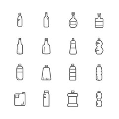 simple bottle icon set, outline icon use for website and mobile