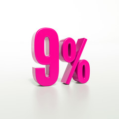 9 Percent Pink Sign