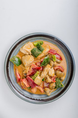 Curry chicken vegetable fresh food