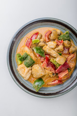 Curry chicken vegetable fresh food