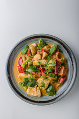 Curry chicken vegetable fresh food