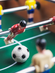Fototapeta premium Mini table football foosball soccer with players and ball
