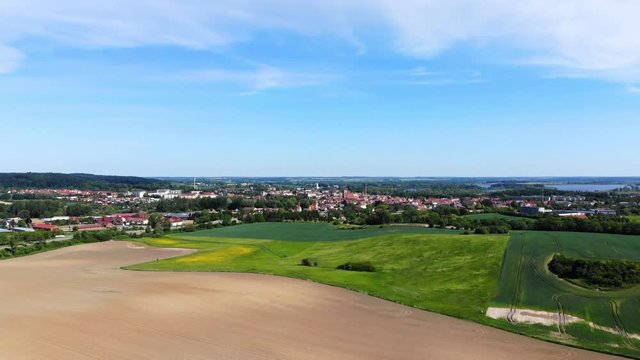 Luftaufnahme, Deutschland, Mecklenburg-Vorpommern , Teterow ,Landkreis Mecklenburgische Seenplatte, Luftaufnahme,  Landwirtschliche Anbaufl&auml;chen