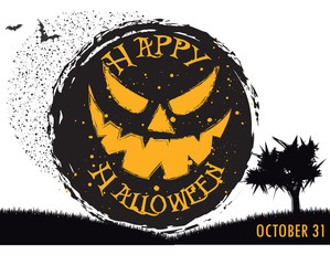 happy halloween invitation vector