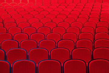Empty red chairs