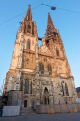 Fototapeta na wymiar The city of Regensburg in Bavaria Germany