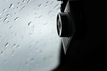 Car camera video recorder inside the car