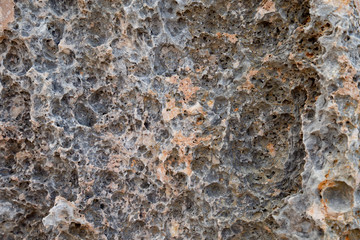 The texture of the ancient stone