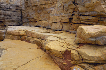 The texture of the ancient stone