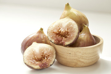 Ripe sweet fig isolated on white