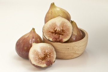 Ripe sweet fig isolated on white