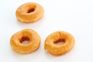 Glazed donutson a white Background