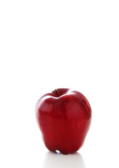 Red apple on white Background
