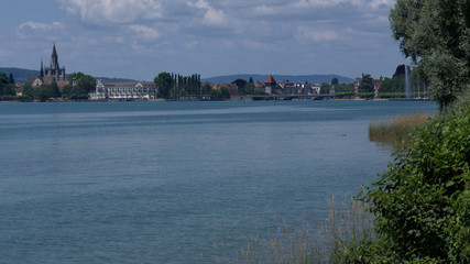 Fototapeta premium Blick auf Konstanz am Bodensee