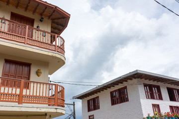 Jerico, Colombia, Antioquia, streets of the colonial city, located in the southwest of Antioquia,...