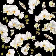Floral orchid pattern © purplebird
