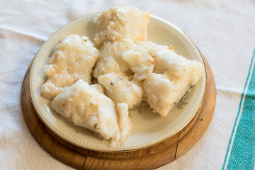 Cod with olive oil and parsley