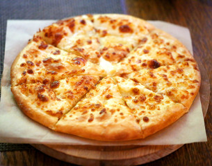Photo of a delicious macro pie with cheese