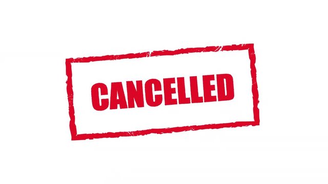 Rubber stamp stamped cancelled text, alpha channel included