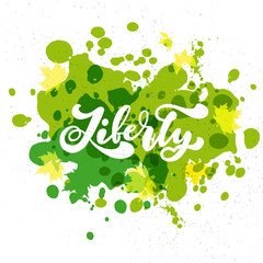 Vector illustration of Liberty with the inscription for packing product .