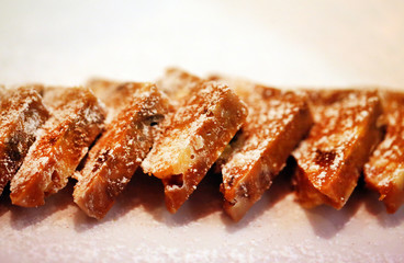 Photo of a macro delicious sweet dessert