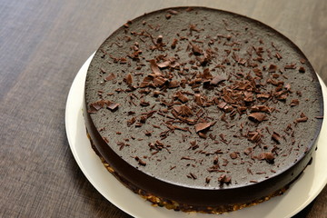 Cold chocolate cheesecake