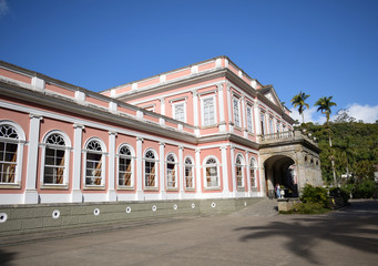 Fototapeta na wymiar Lateral facade of Imperial Museum of Petropolis, Rio de Janeiro, Brazil