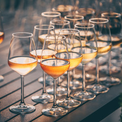 The Rose Wine Glass and Orange View