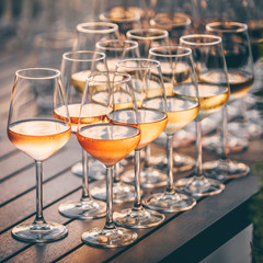 The Rose Wine Glass and Orange View