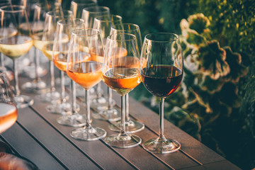 The Rose Wine Glass and Orange View