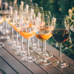 The Rose Wine Glass and Orange View